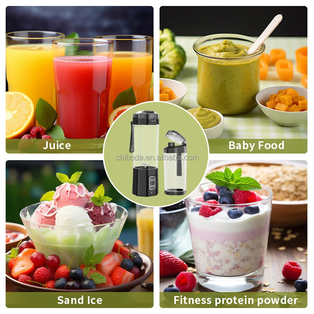 Mixeur à milkshakes 700 ml, grande capacité, USB, portable, pour extérieur, bureau, maison, camping-car, voiture