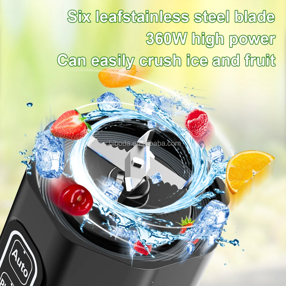 Mixeur à milkshakes 700 ml, grande capacité, USB, portable, pour extérieur, bureau, maison, camping-car, voiture