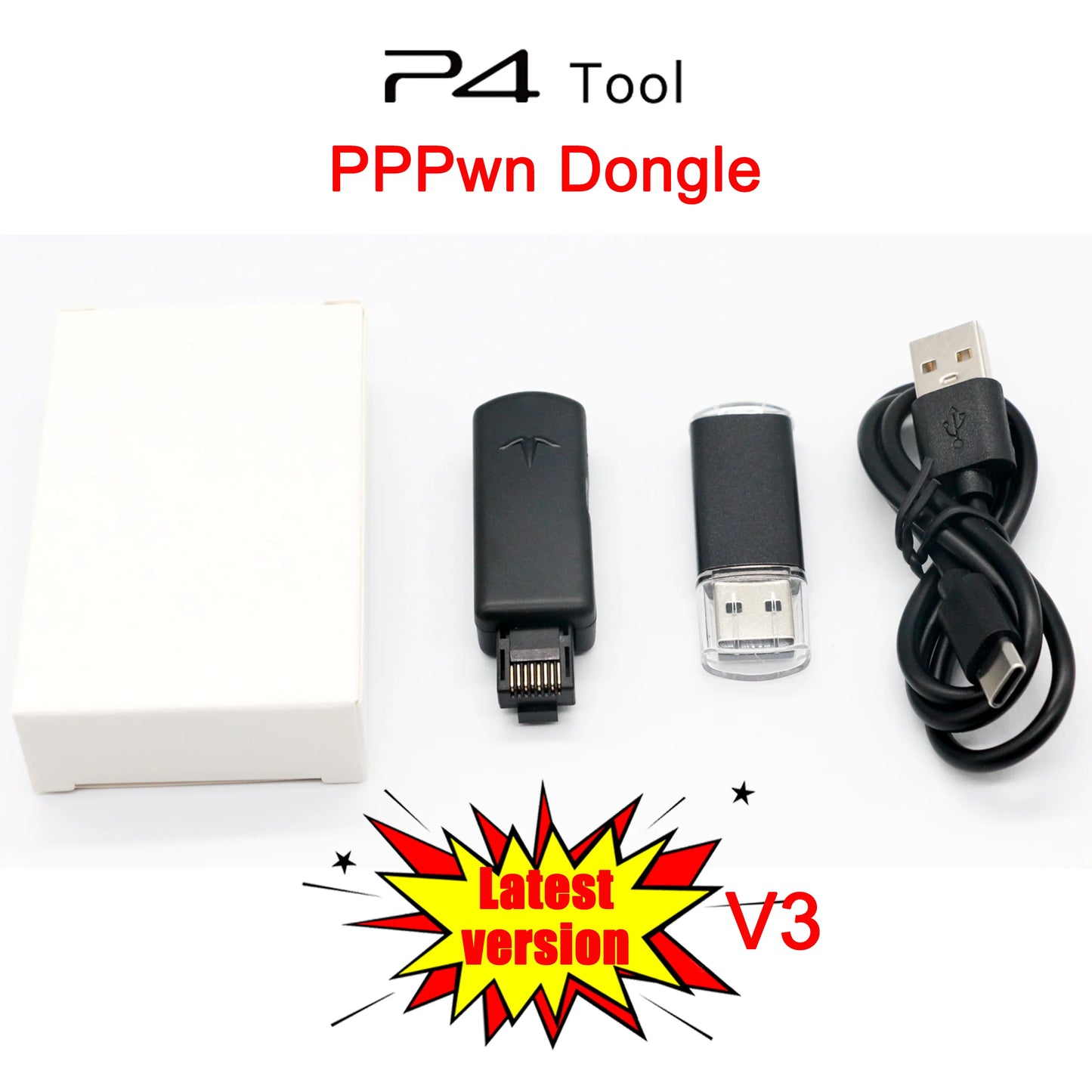 Kit de modification d'outils JB One-Key, clé USB avec câble Ethernet Type-C, adaptateur USB JB pour système PS4/PS4 Pro/PS4 Slim FW 9.0-11.0