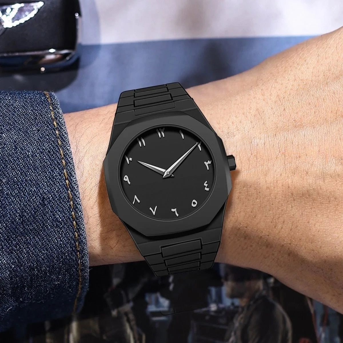Montre à quartz minimaliste pour homme, décontractée, légère, bracelet en plastique, étanche, sport, affaires, horloge créative
