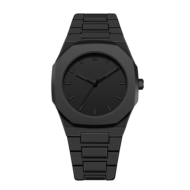 Montre à quartz minimaliste pour homme, décontractée, légère, bracelet en plastique, étanche, sport, affaires, horloge créative
