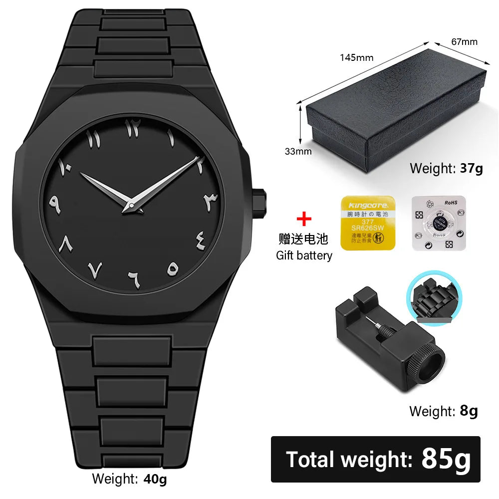 Montre à quartz minimaliste pour homme, décontractée, légère, bracelet en plastique, étanche, sport, affaires, horloge créative