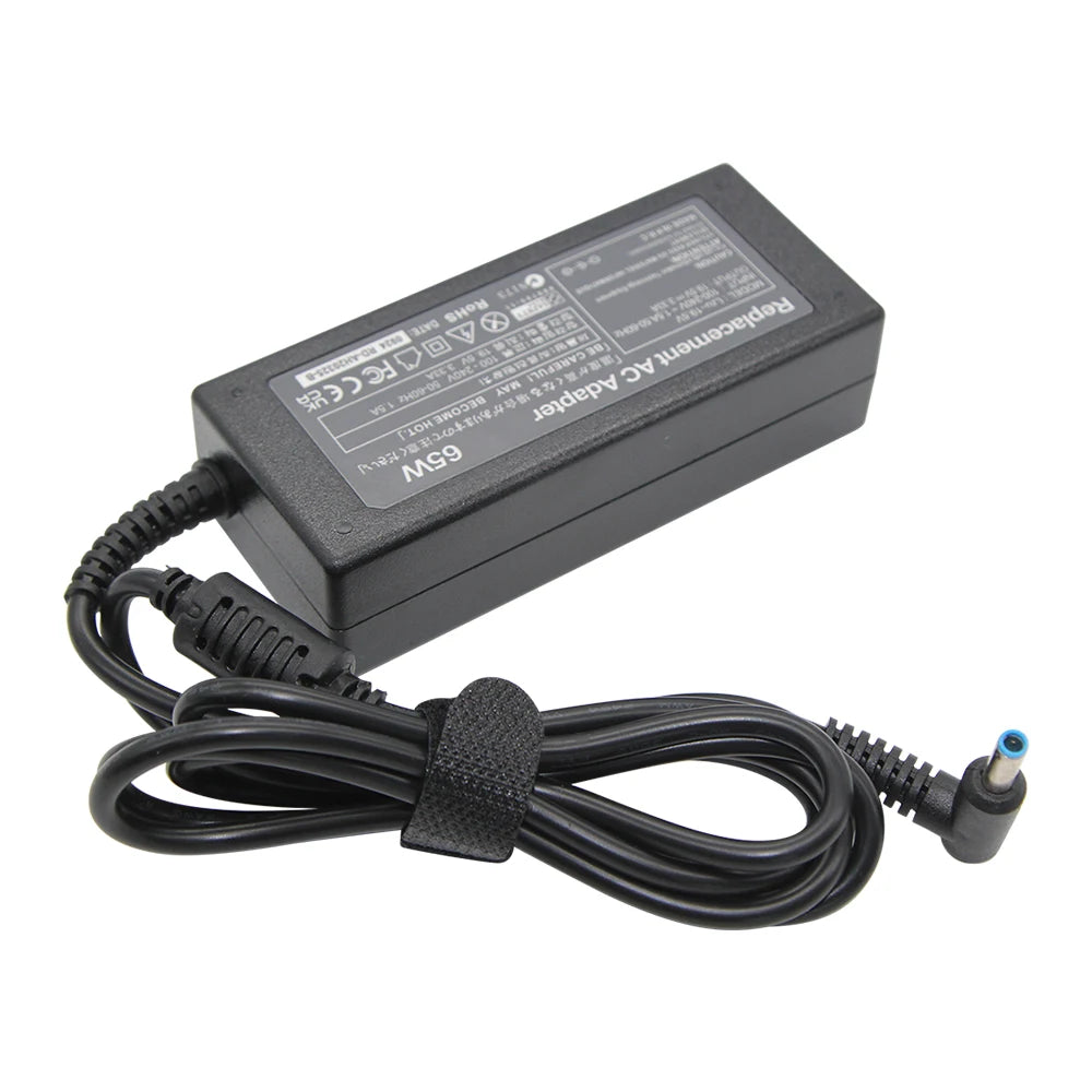Chargeur adaptateur secteur 65 W 19,5 V 3,33 A pour HP Pavilion x360 15, Zbook 15 14u 15u G3 G4 G5, Blue Tip 15-f111dx 15-f211wm
