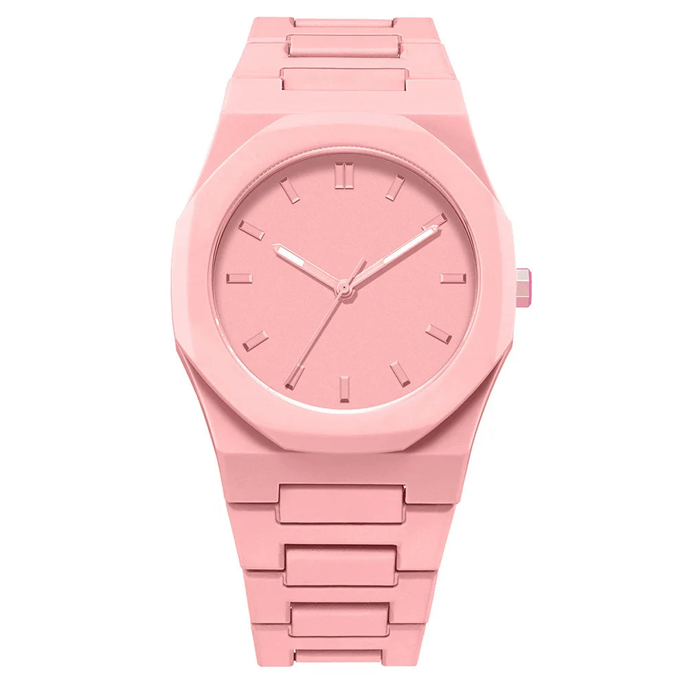 Montre à quartz minimaliste pour homme, décontractée, légère, bracelet en plastique, étanche, sport, affaires, horloge créative