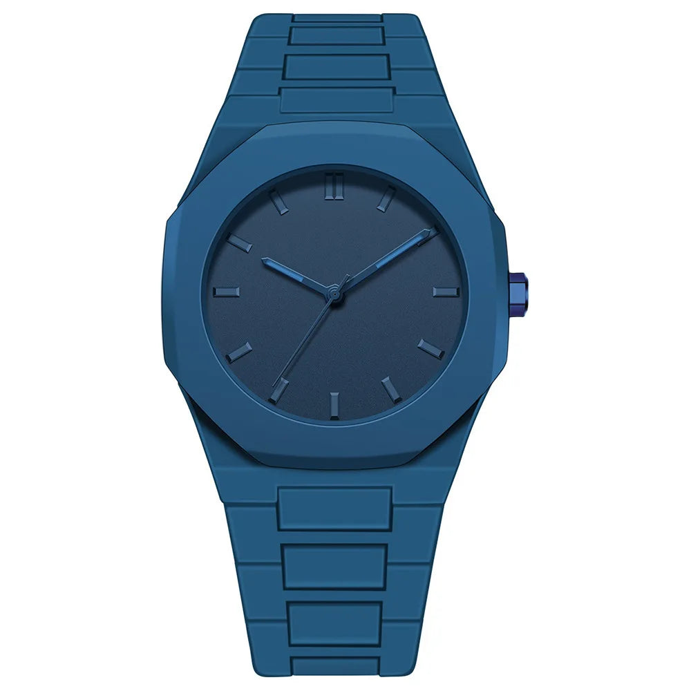Montre à quartz minimaliste pour homme, décontractée, légère, bracelet en plastique, étanche, sport, affaires, horloge créative