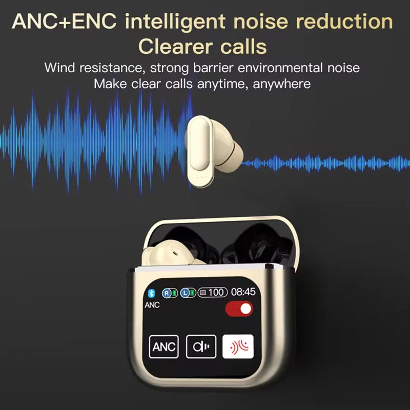 Écouteurs sans fil SE60 Bluetooth 5.4 avec écran LED, casque de jeu, casque de sport, son Hi-Fi, faible latence