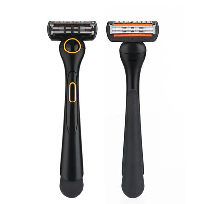 Rasoir pour homme à cinq lames élastiques, doubles bandes hydratantes, lame de coupe lisse, manche magnétique 