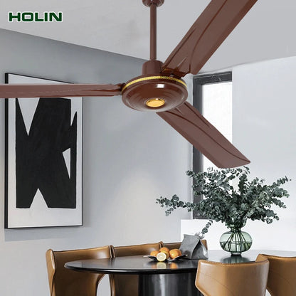 Ventilateur de plafond industriel de luxe Homestead à 3 pales, 56 pouces, 1400 mm, 65 W, refroidissement par air, Oman, Ghana, Afrique 