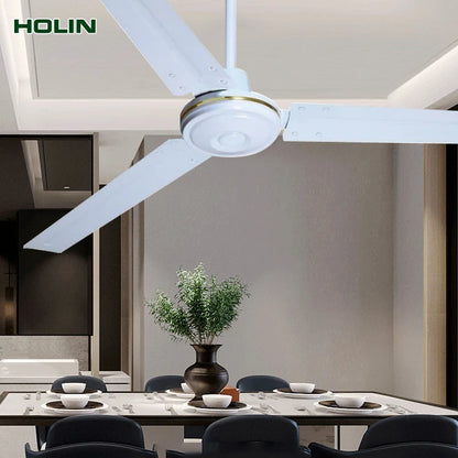 Ventilateur de plafond industriel de luxe Homestead à 3 pales, 56 pouces, 1400 mm, 65 W, refroidissement par air, Oman, Ghana, Afrique 