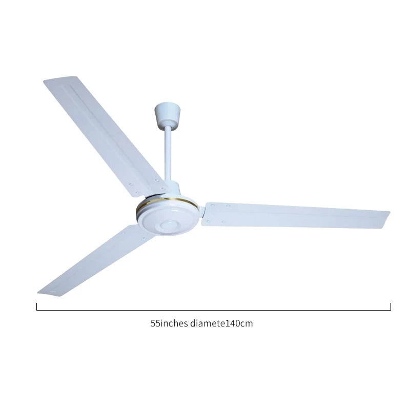 Ventilateur de plafond industriel de luxe Homestead à 3 pales, 56 pouces, 1400 mm, 65 W, refroidissement par air, Oman, Ghana, Afrique 