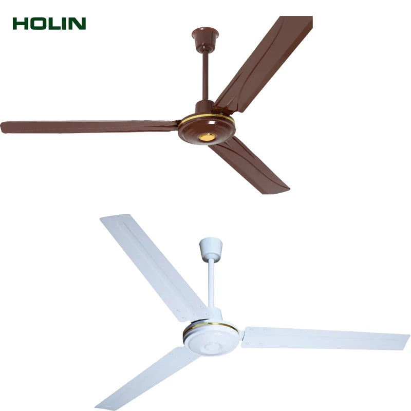 Ventilateur de plafond industriel de luxe Homestead à 3 pales, 56 pouces, 1400 mm, 65 W, refroidissement par air, Oman, Ghana, Afrique 