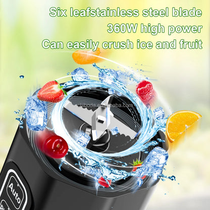 Mixeur à milkshakes 700 ml, grande capacité, USB, portable, pour extérieur, bureau, maison, camping-car, voiture 