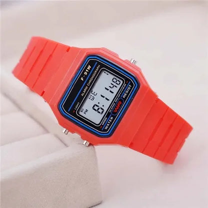 Montres électroniques carrées rétro à affichage numérique pour femmes et hommes, montres de luxe en or rose et argent pour dames 