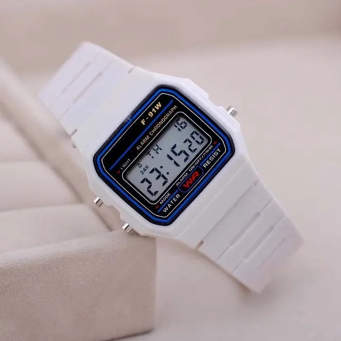 Montres électroniques carrées rétro à affichage numérique pour femmes et hommes, montres de luxe en or rose et argent pour dames 