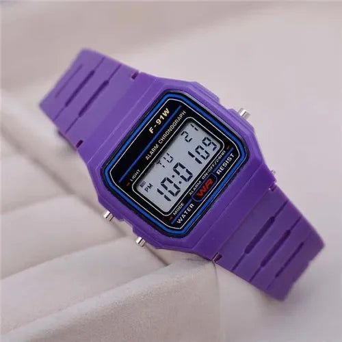 Montres électroniques carrées rétro à affichage numérique pour femmes et hommes, montres de luxe en or rose et argent pour dames 