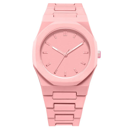 Montre à quartz minimaliste pour homme, décontractée, légère, bracelet en plastique, étanche, sport, affaires, horloge créative 