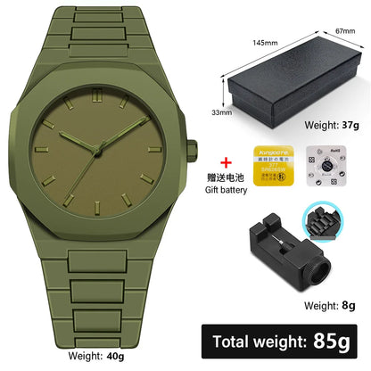 Montre à quartz minimaliste pour homme, décontractée, légère, bracelet en plastique, étanche, sport, affaires, horloge créative 