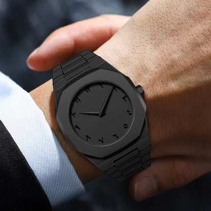 Montre à quartz minimaliste pour homme, décontractée, légère, bracelet en plastique, étanche, sport, affaires, horloge créative 